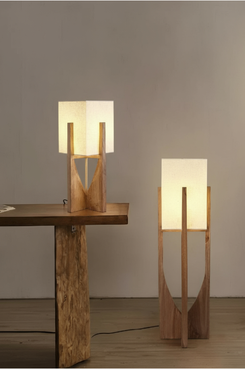 Fairbanks wooden Floor Lamp